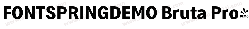 FONTSPRINGDEMO Bruta Pro字体转换